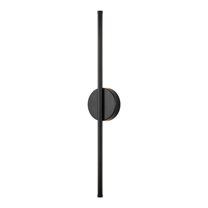Applique murale linéaire moderne à 1 ampoule, noire/dorée/nickel, à LED, à intensité variable, pour salle de bain