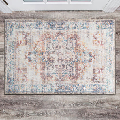 Tapis bohème vieilli lavable en machine