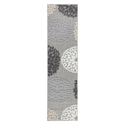 Tapis d'intérieur/extérieur Brescia Modern Floral Circles