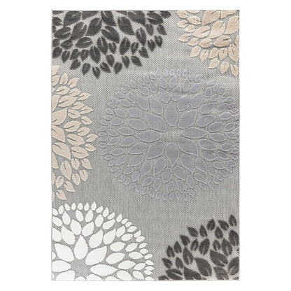 Tapis d'intérieur/extérieur Brescia Modern Floral Circles
