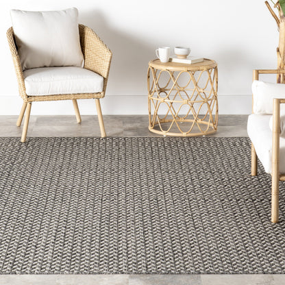 Tapis d'intérieur/extérieur à chevrons Nuloom Camryn