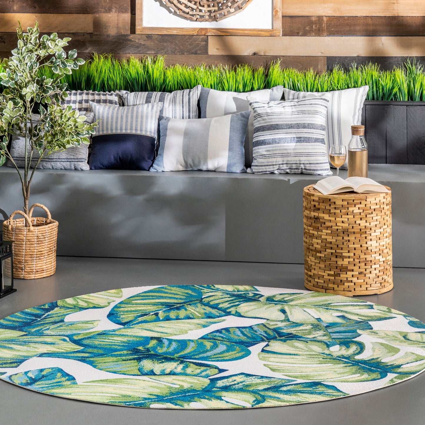 Tapis d'intérieur/extérieur tropical Nuloom Heidi