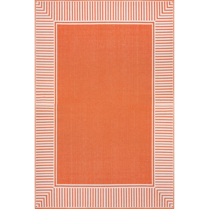 Tapis d'intérieur/extérieur classique à bordures Nuloom Leah
