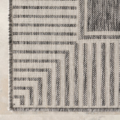 Tapis d'intérieur/extérieur classique à bordures Nuloom Leah