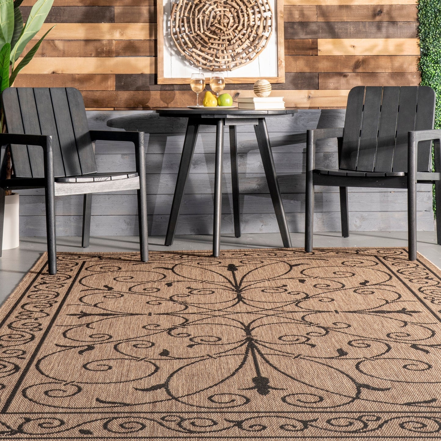 Tapis traditionnel d'intérieur/extérieur Nuloom Kathleen