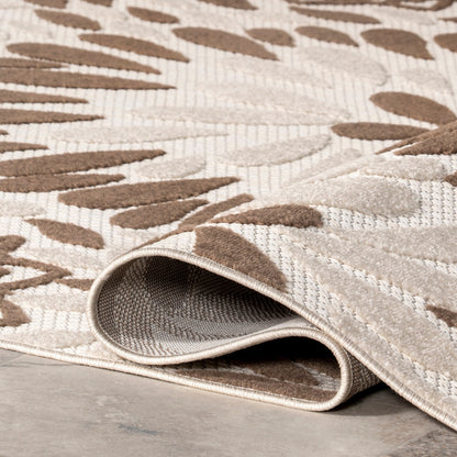 Tapis d'intérieur/extérieur à motif floral audacieux Nuloom Ronda