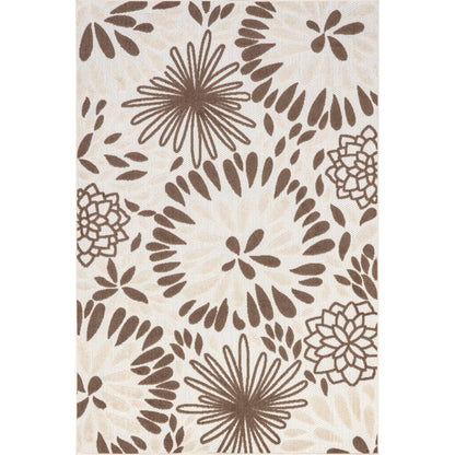 Tapis d'intérieur/extérieur à motif floral audacieux Nuloom Ronda