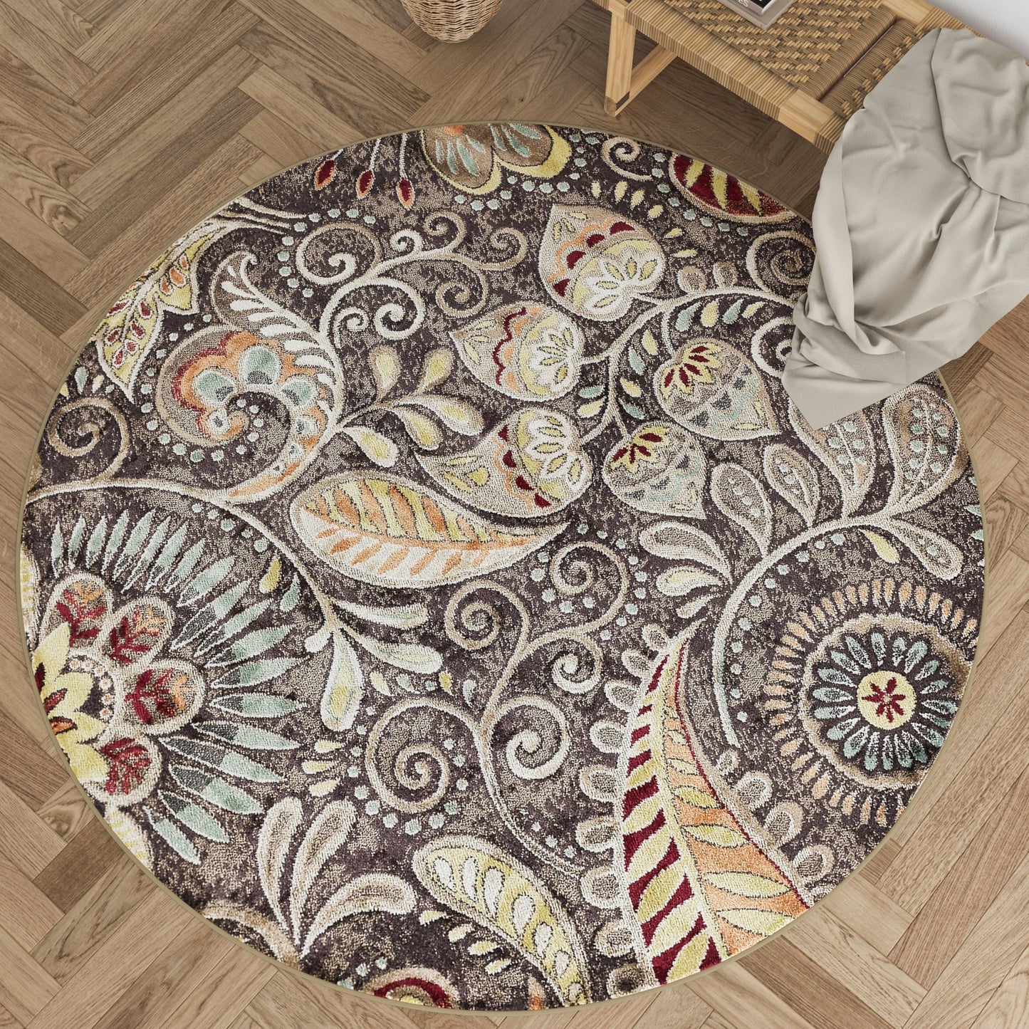 Caprice Mid-Century Modern Floral Indoor Area Rug