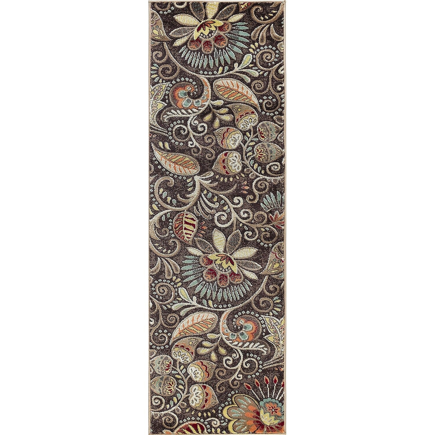 Caprice Mid-Century Modern Floral Indoor Area Rug