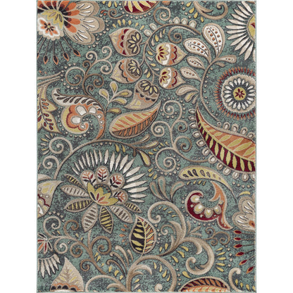 Caprice Mid-Century Modern Floral Indoor Area Rug