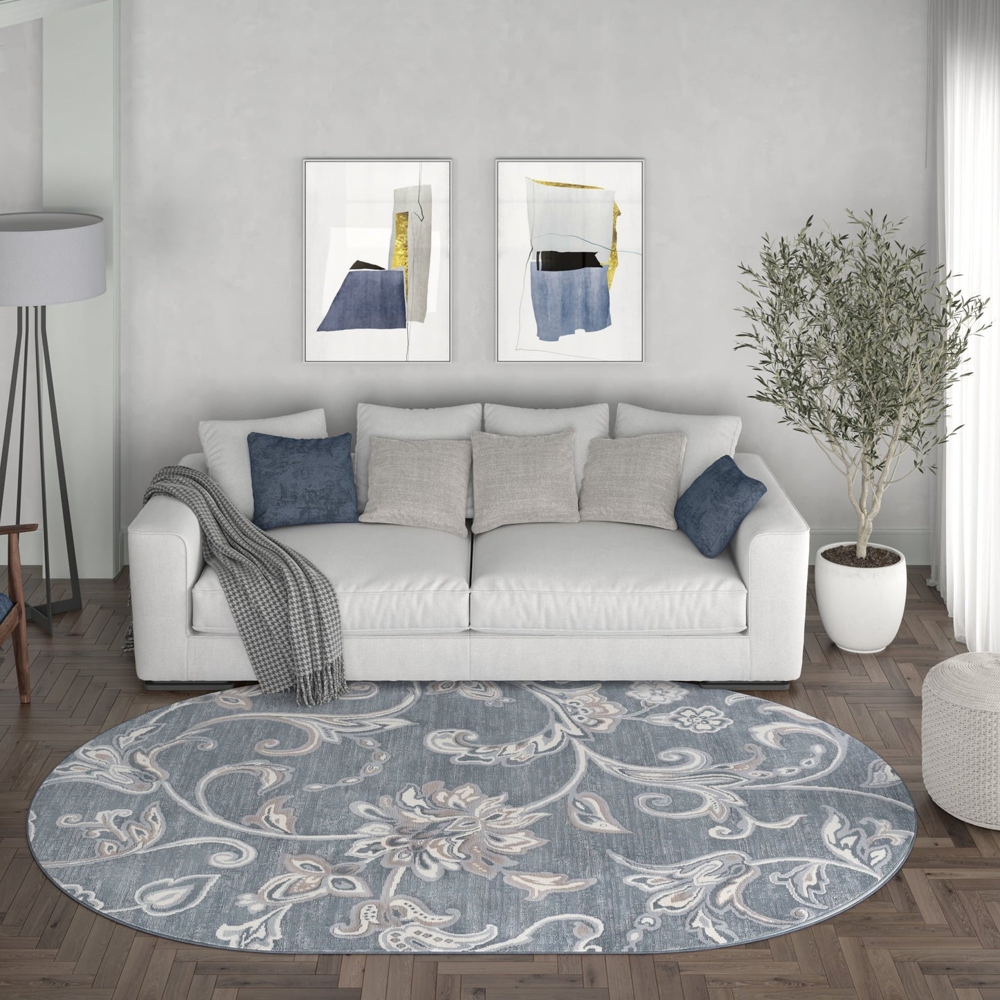 Carrington Transitional Floral & Botanical Indoor Area Rug