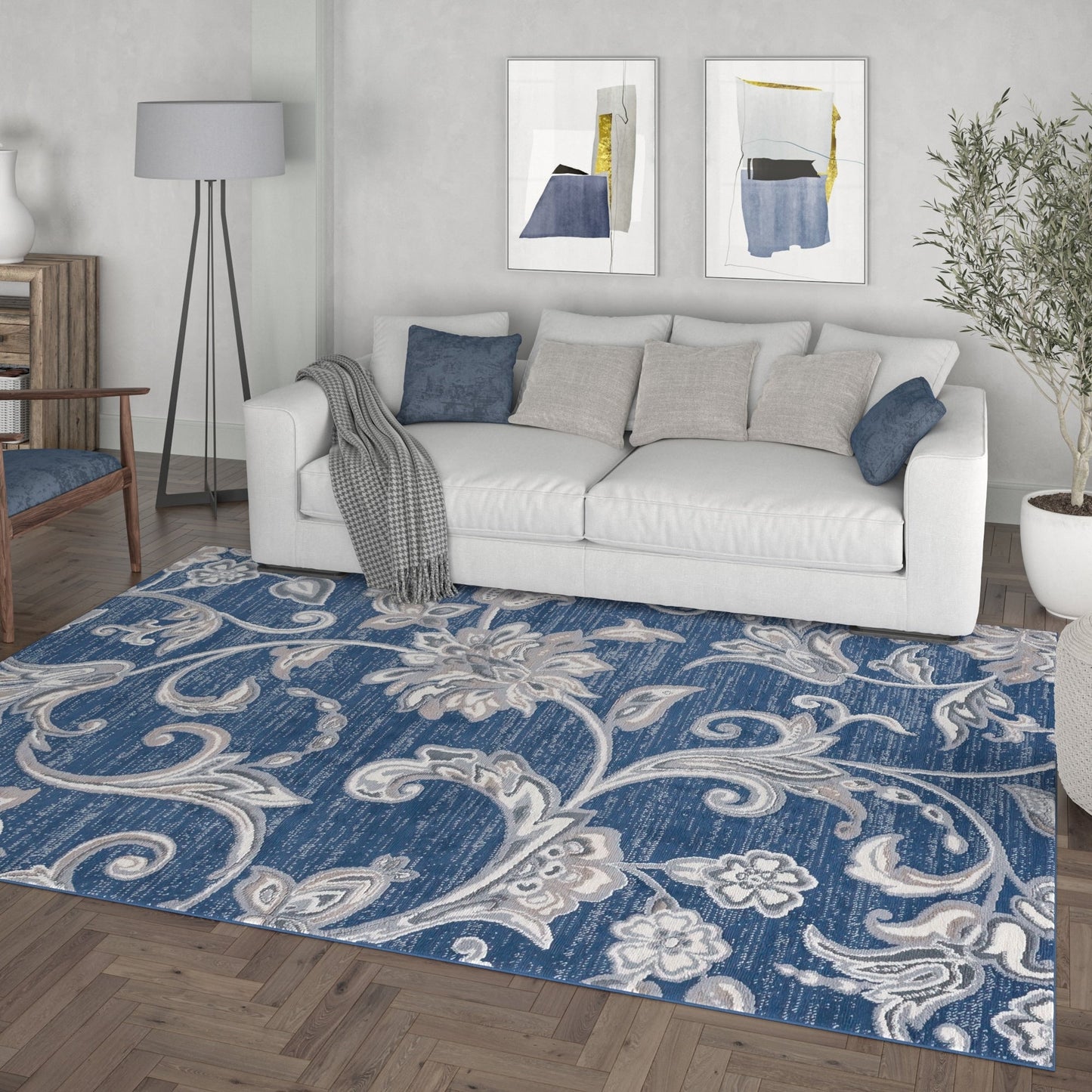 Carrington Transitional Floral & Botanical Indoor Area Rug