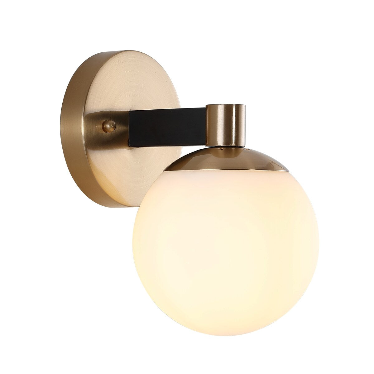 Cecil Globe Meuble-lavabo moderne contemporain à LED en métal et verre dépoli, par JONATHAN Y