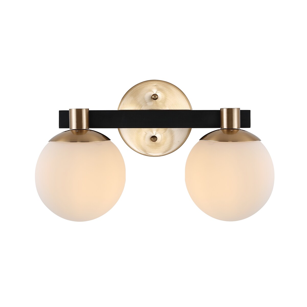 Cecil Globe Meuble-lavabo moderne contemporain à LED en métal et verre dépoli, par JONATHAN Y