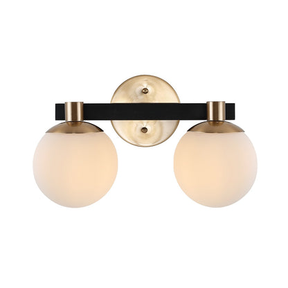 Cecil Globe Meuble-lavabo moderne contemporain à LED en métal et verre dépoli, par JONATHAN Y