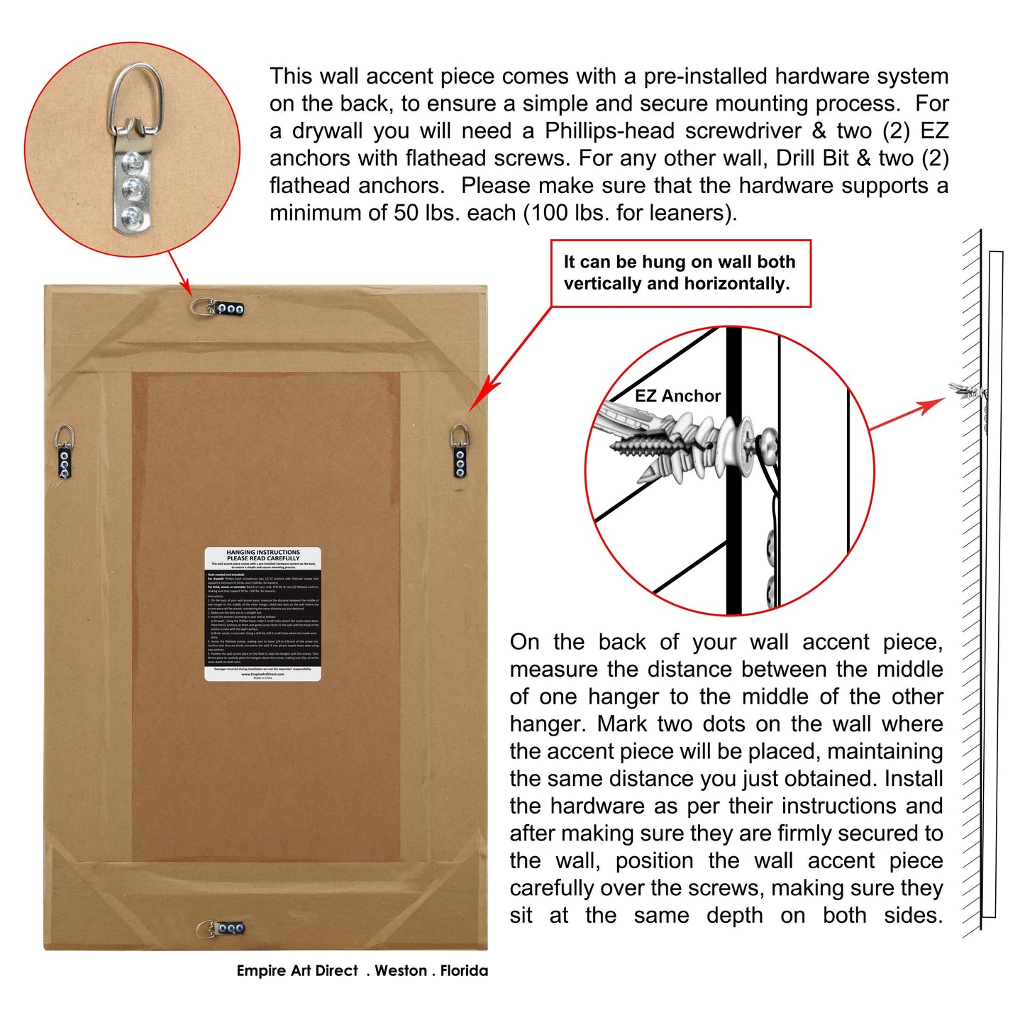 Miroir mural rectangulaire biseauté en perles de champagne - Transparent