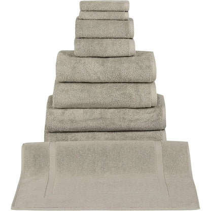 Ensemble de serviettes CTT 100 % coton turc, 8 ou 9 pièces, séchage rapide et absorbant