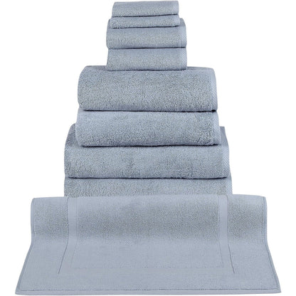 Ensemble de serviettes CTT 100 % coton turc, 8 ou 9 pièces, séchage rapide et absorbant