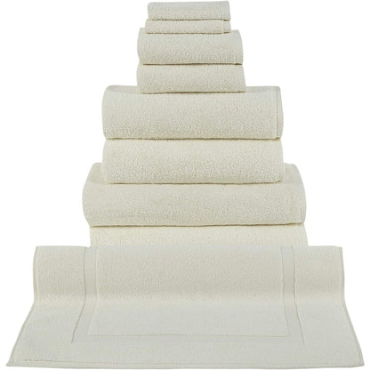 Ensemble de serviettes CTT 100 % coton turc, 8 ou 9 pièces, séchage rapide et absorbant
