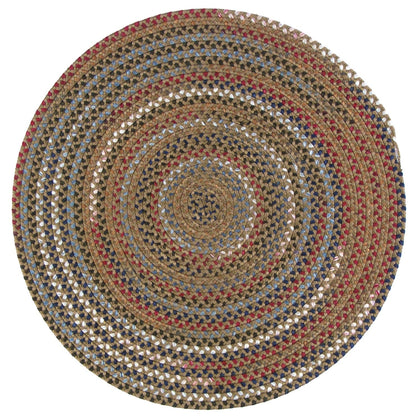 Colonial Mills Wayland Rustic Farmhouse Braided Multicolor Round Rug