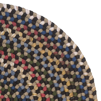 Colonial Mills Wayland Rustic Farmhouse Braided Multicolor Round Rug
