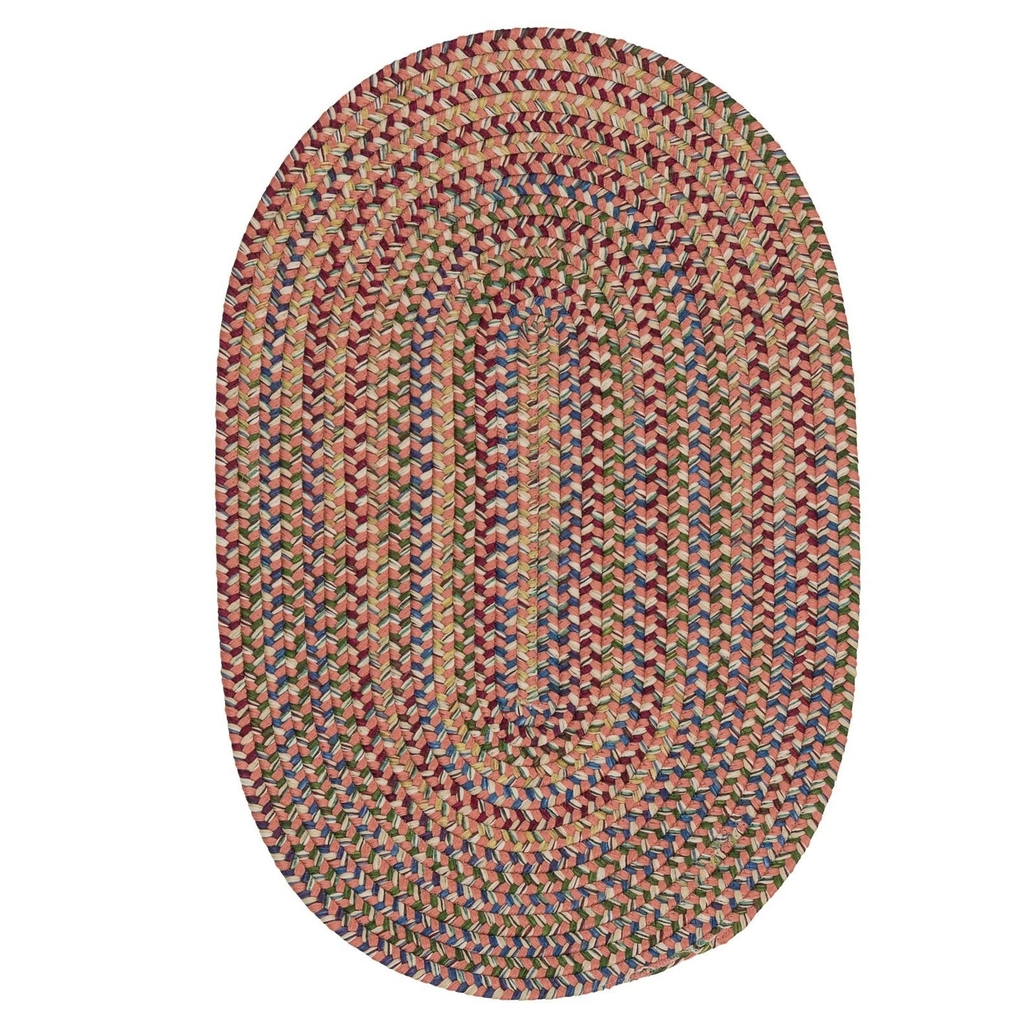 Colonial Mills Worley Rustic Farmhouse Braided Multicolor Oval Rug