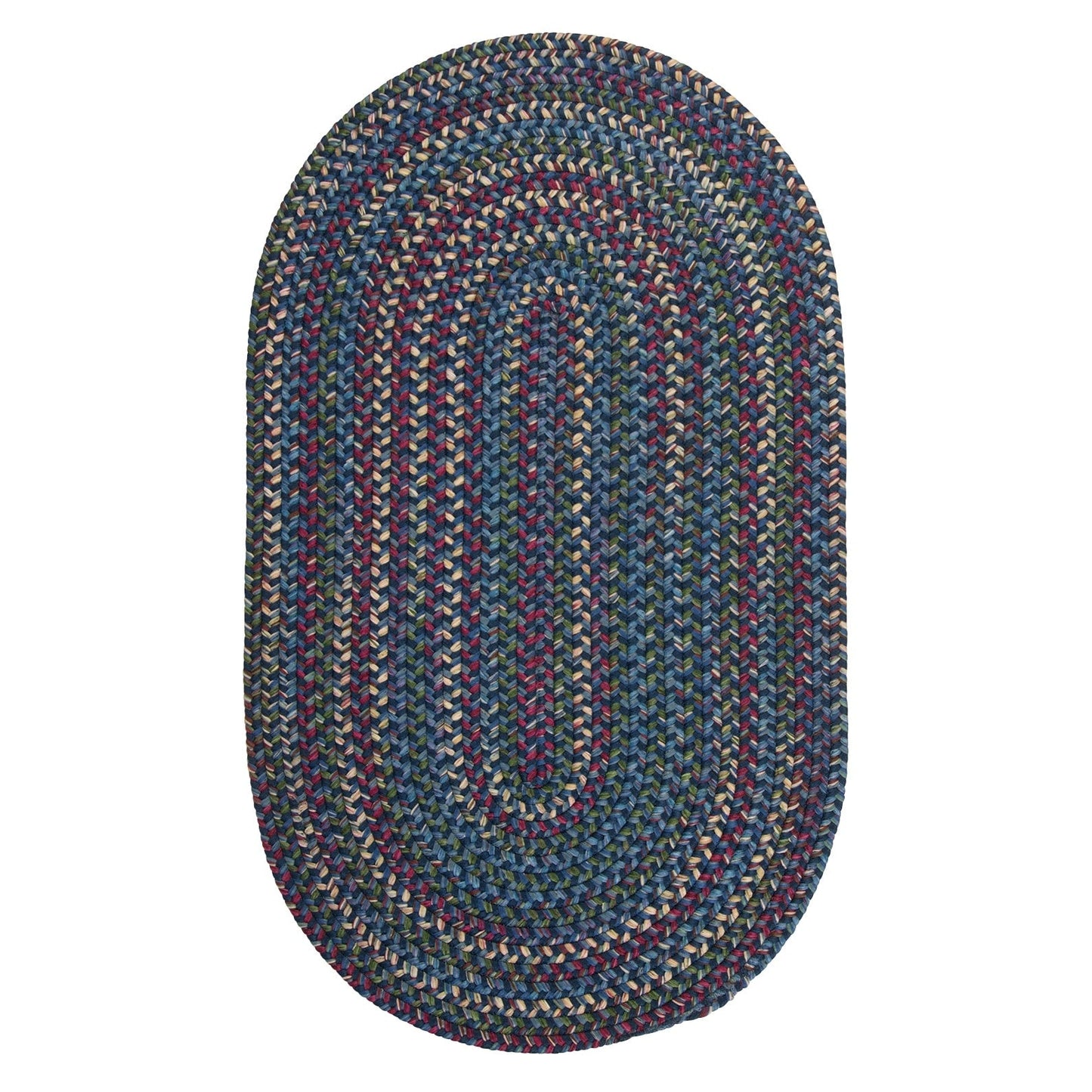 Colonial Mills Worley Rustic Farmhouse Braided Multicolor Oval Rug