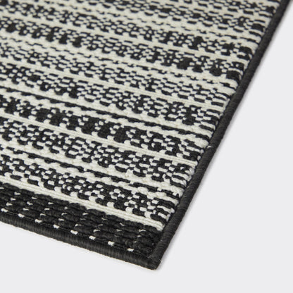 Tapis d'intérieur/extérieur à rayures transitionnelles Connell
