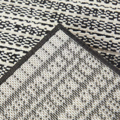 Tapis d'intérieur/extérieur à rayures transitionnelles Connell
