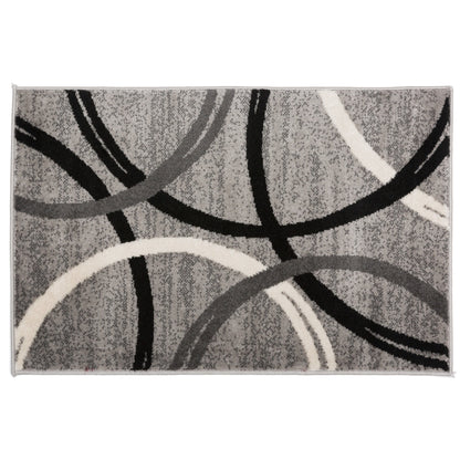 Tapis contemporain à motifs abstraits de cercles de la World Rug Gallery