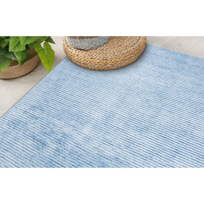 Tapis contemporain à rayures vieillies lavable en machine
