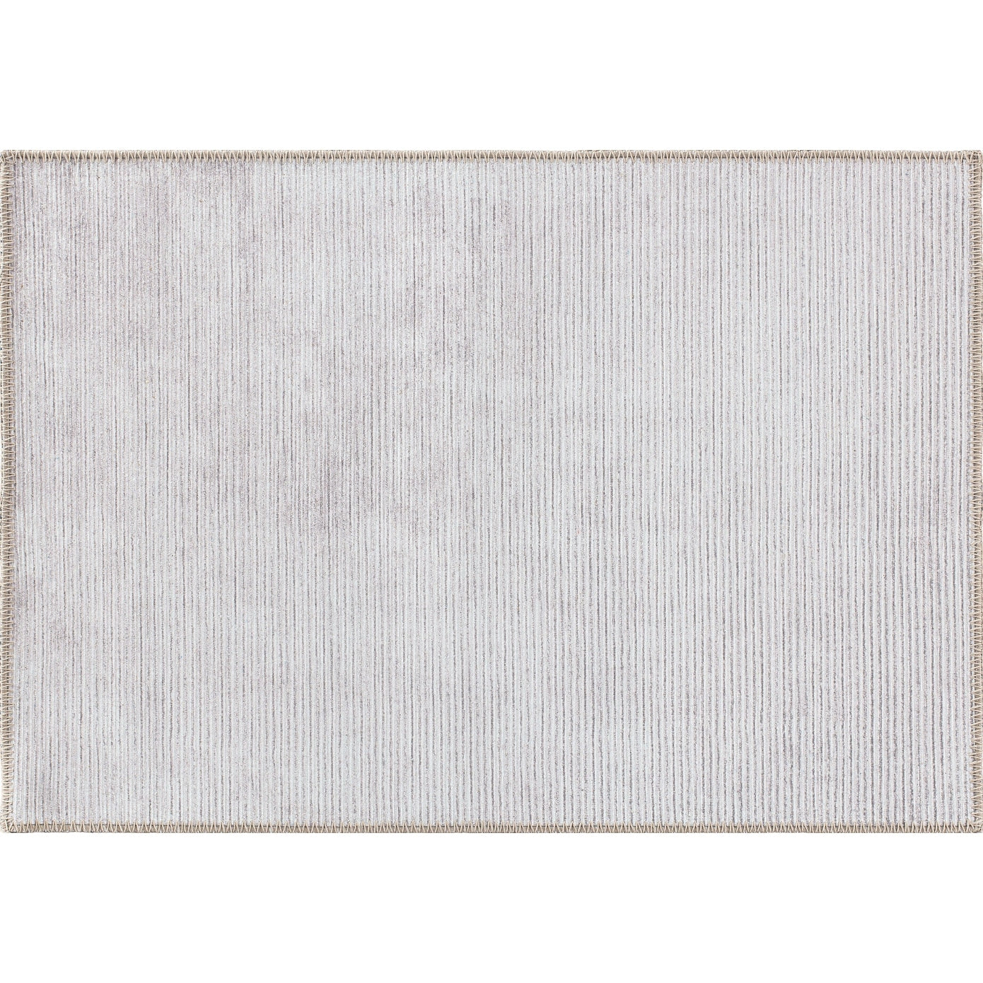 Tapis contemporain à rayures vieillies lavable en machine