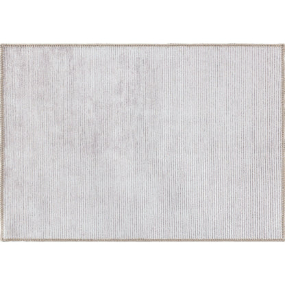 Tapis contemporain à rayures vieillies lavable en machine