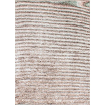 Tapis contemporain à rayures vieillies lavable en machine