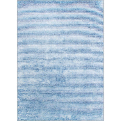 Tapis contemporain à rayures vieillies lavable en machine