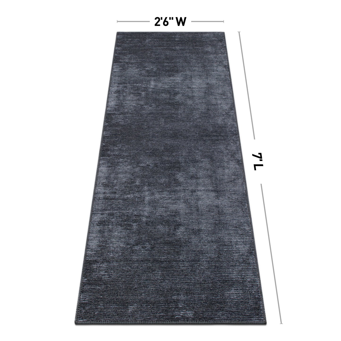 Tapis contemporain à rayures vieillies lavable en machine