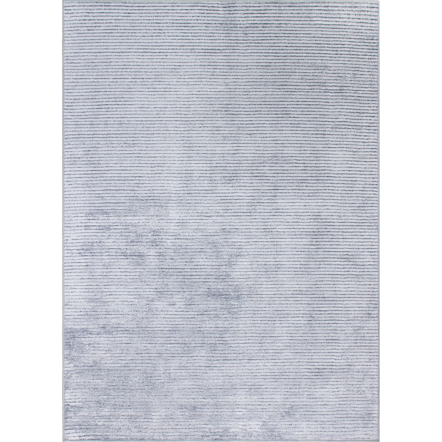 Tapis contemporain à rayures vieillies lavable en machine
