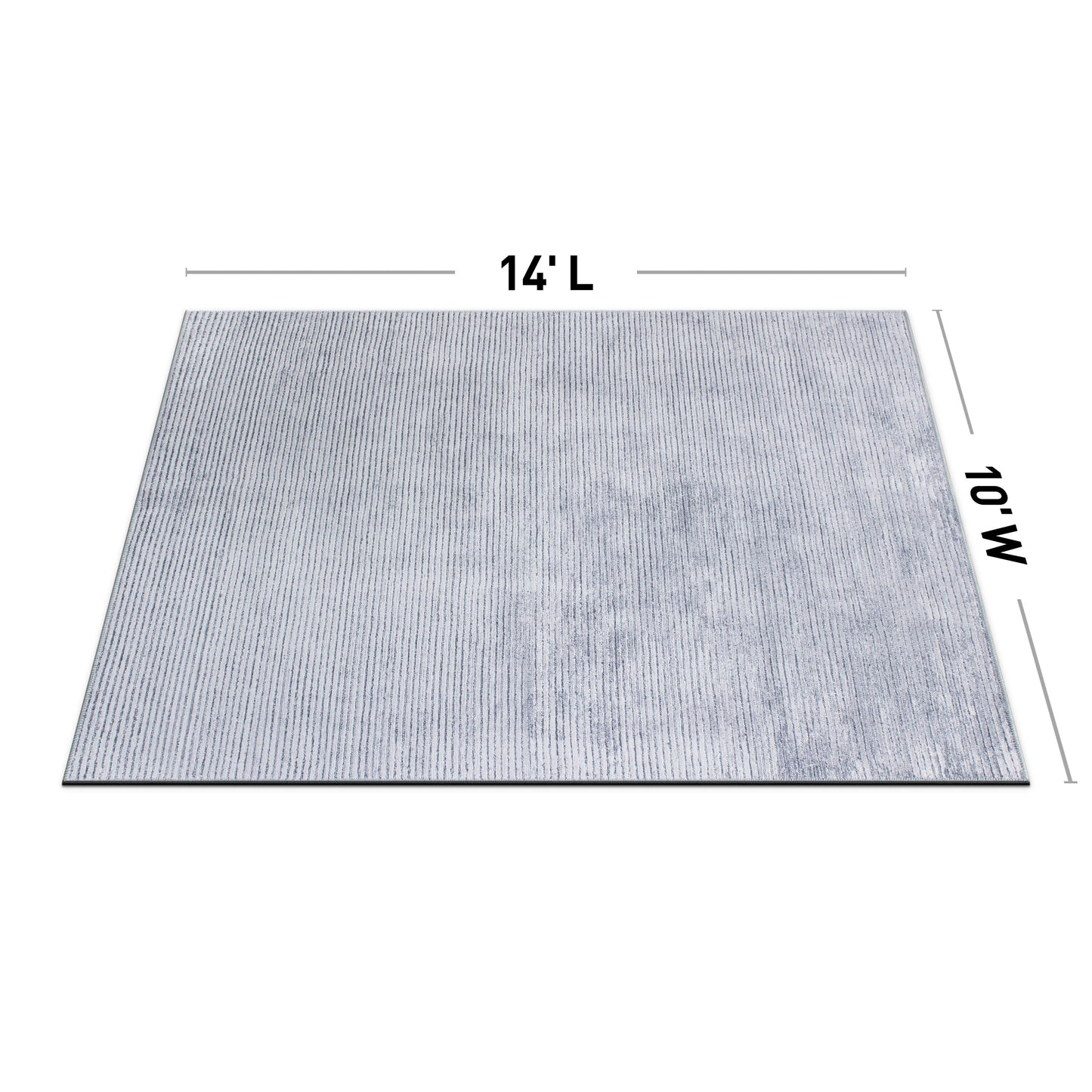 Tapis contemporain à rayures vieillies lavable en machine