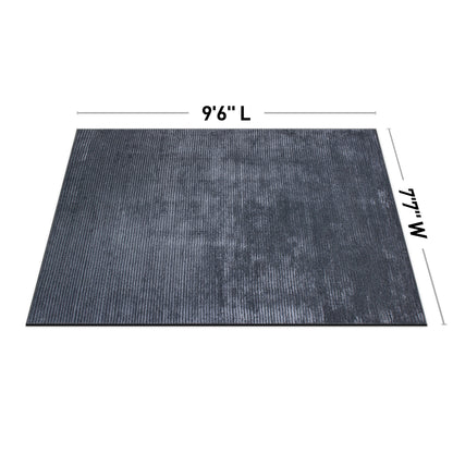 Tapis contemporain à rayures vieillies lavable en machine