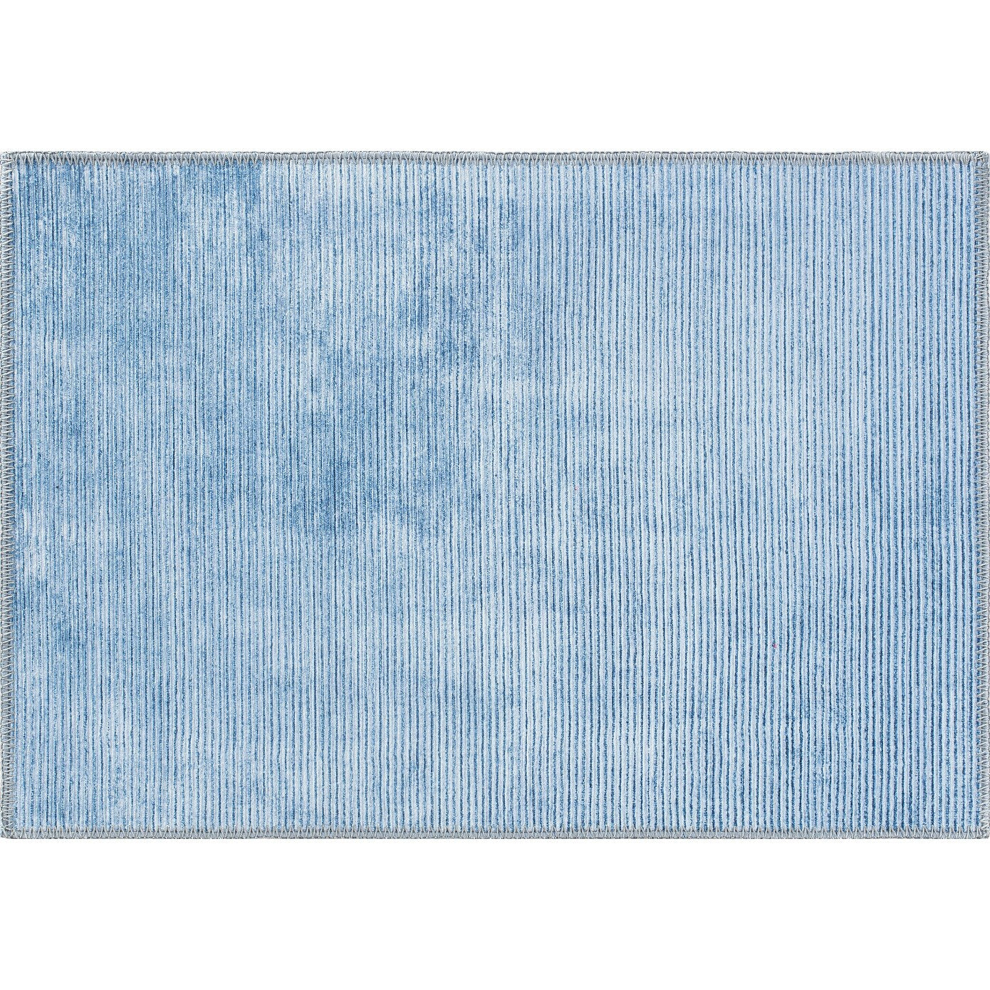 Tapis contemporain à rayures vieillies lavable en machine