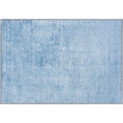 Tapis contemporain à rayures vieillies lavable en machine