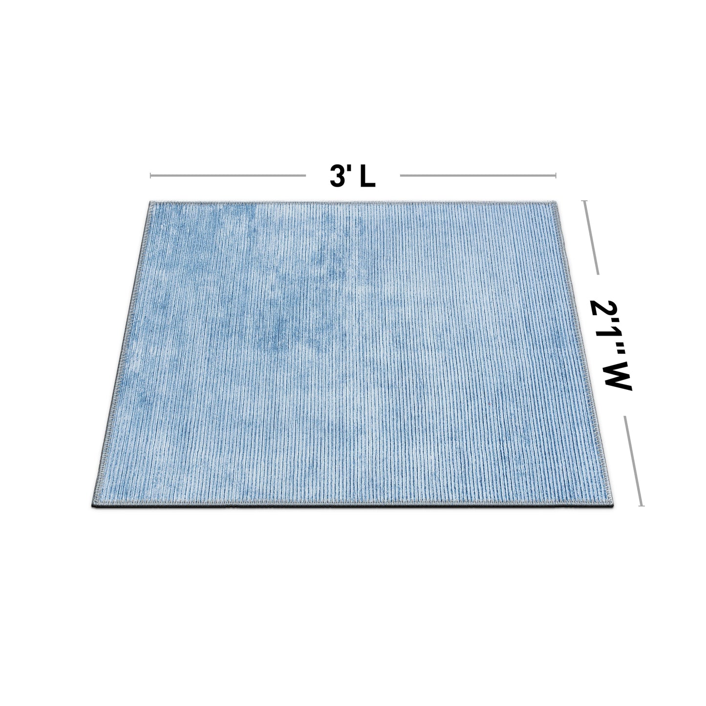 Tapis contemporain à rayures vieillies lavable en machine