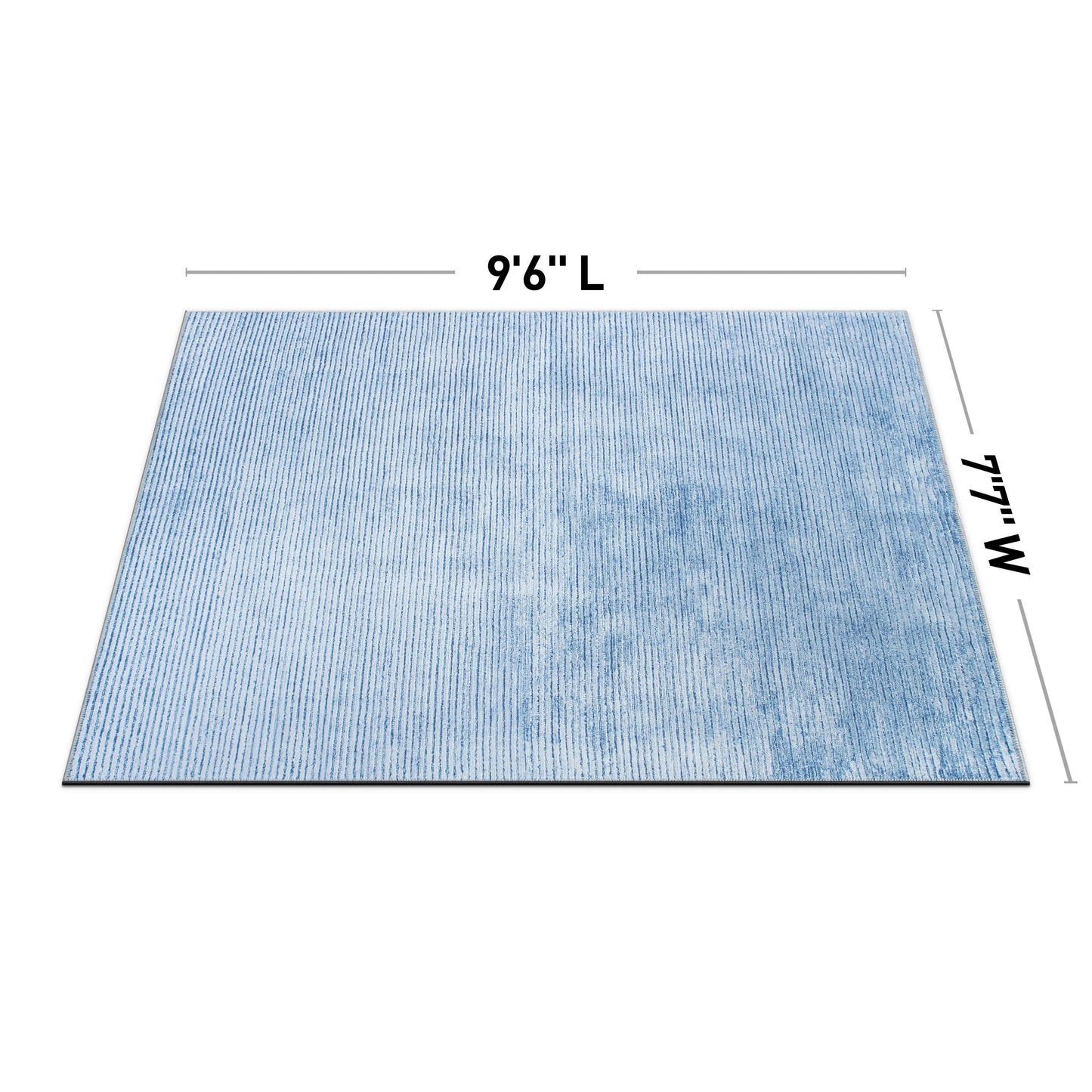 Tapis contemporain à rayures vieillies lavable en machine