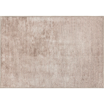 Tapis contemporain à rayures vieillies lavable en machine