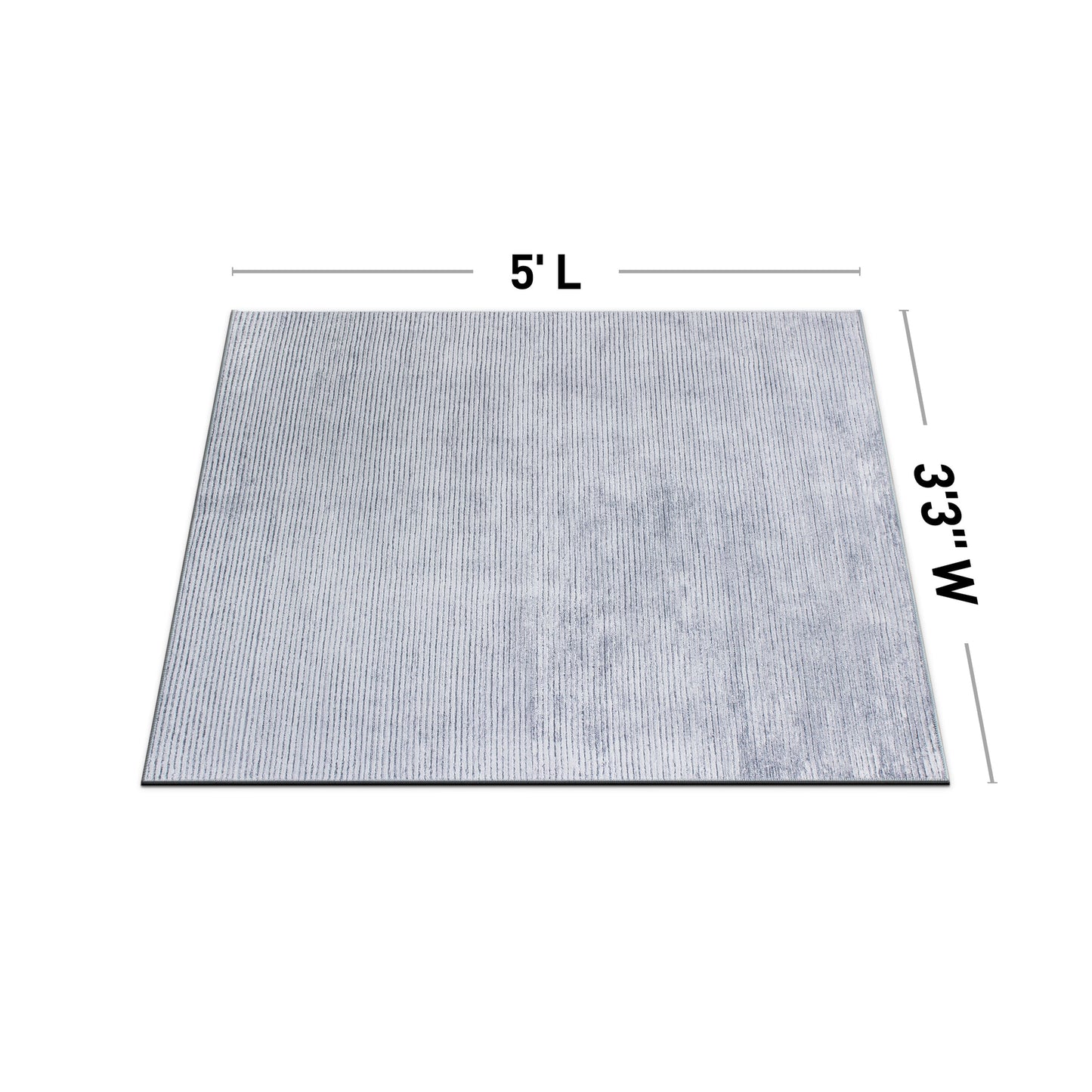 Tapis contemporain à rayures vieillies lavable en machine
