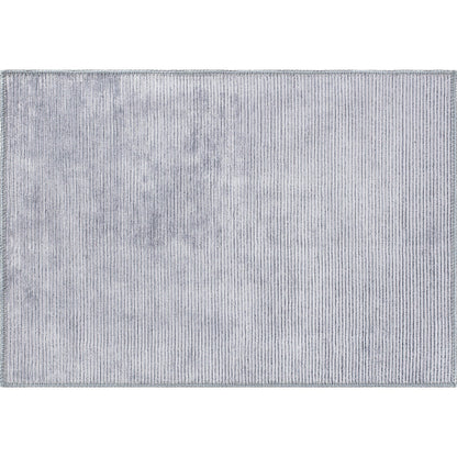 Tapis contemporain à rayures vieillies lavable en machine