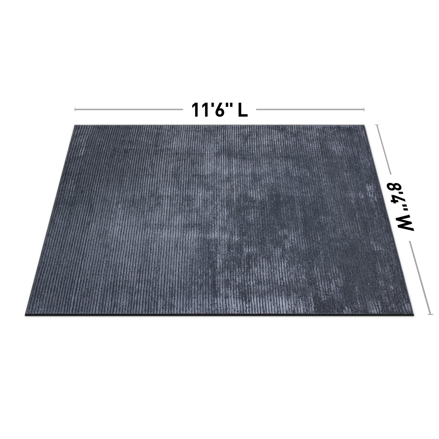 Tapis contemporain à rayures vieillies lavable en machine