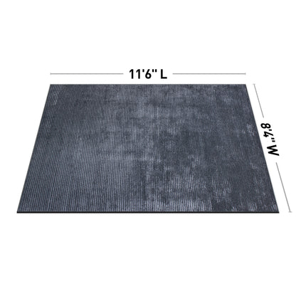 Tapis contemporain à rayures vieillies lavable en machine