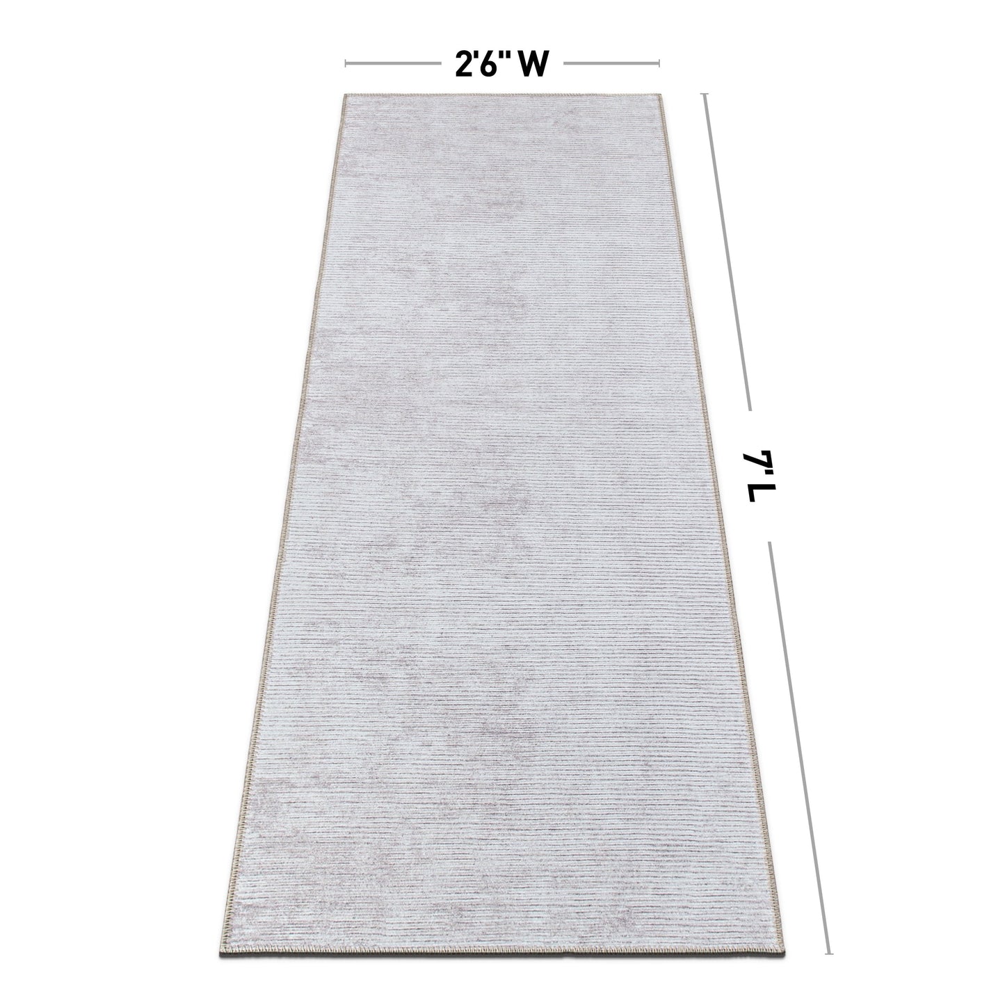 Tapis contemporain à rayures vieillies lavable en machine