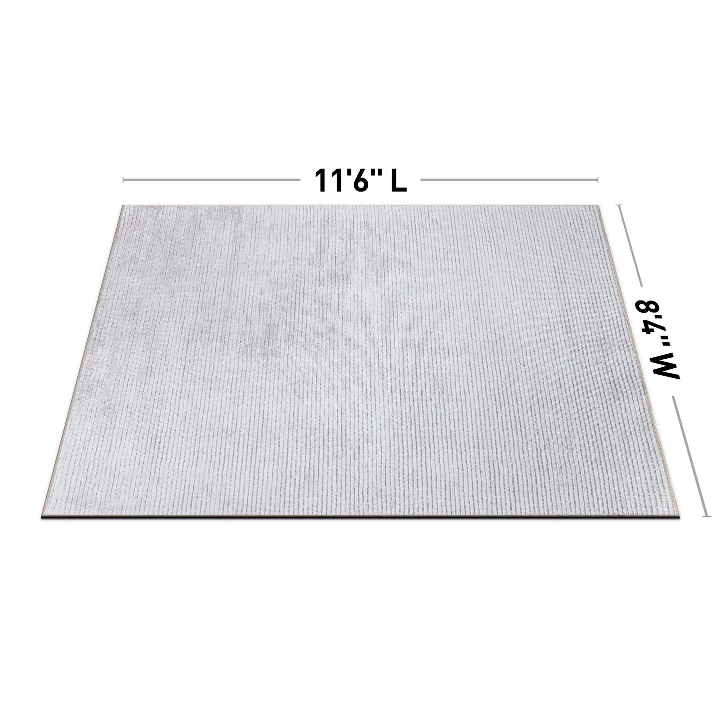 Tapis contemporain à rayures vieillies lavable en machine